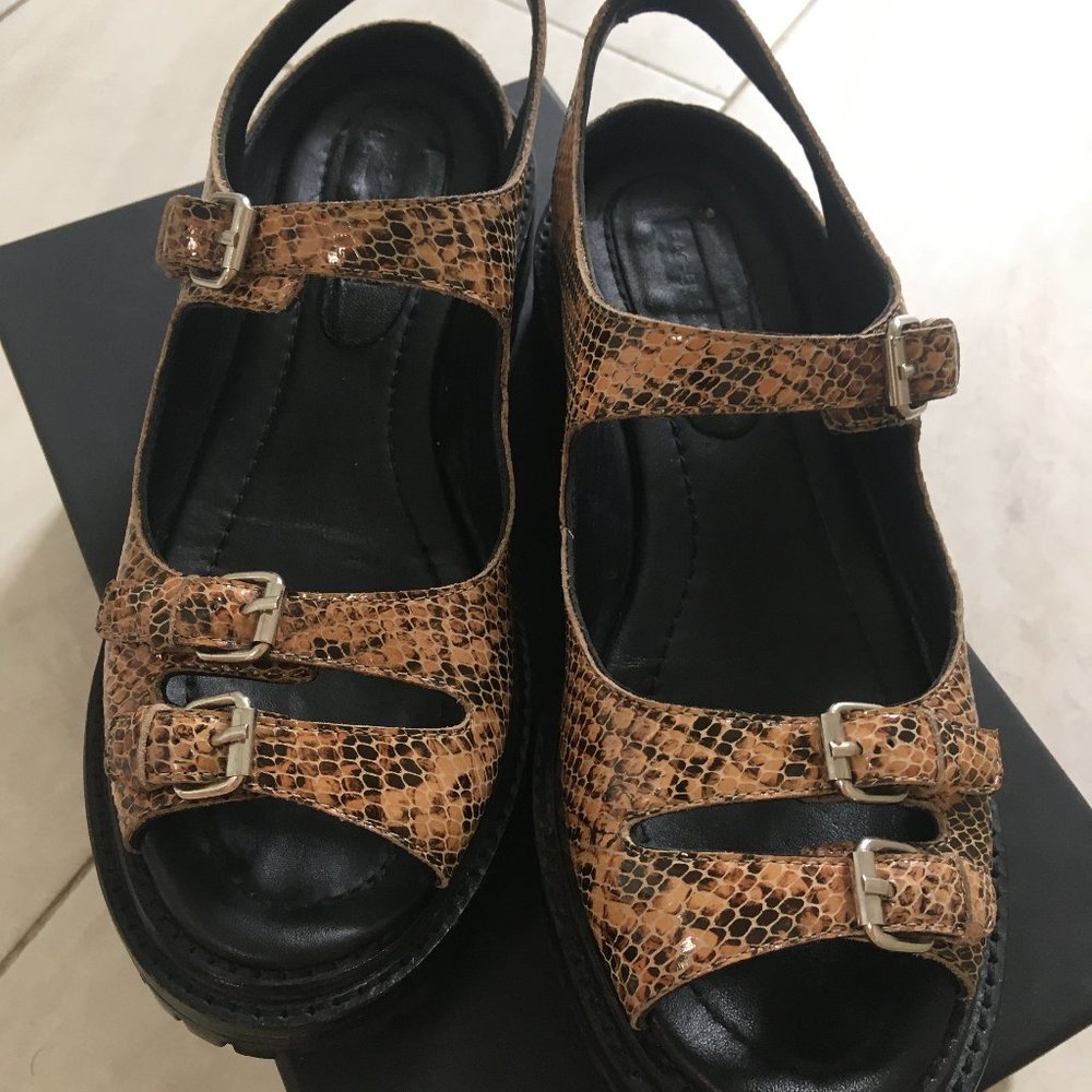 Rachel Comey Black and Brown Sandals